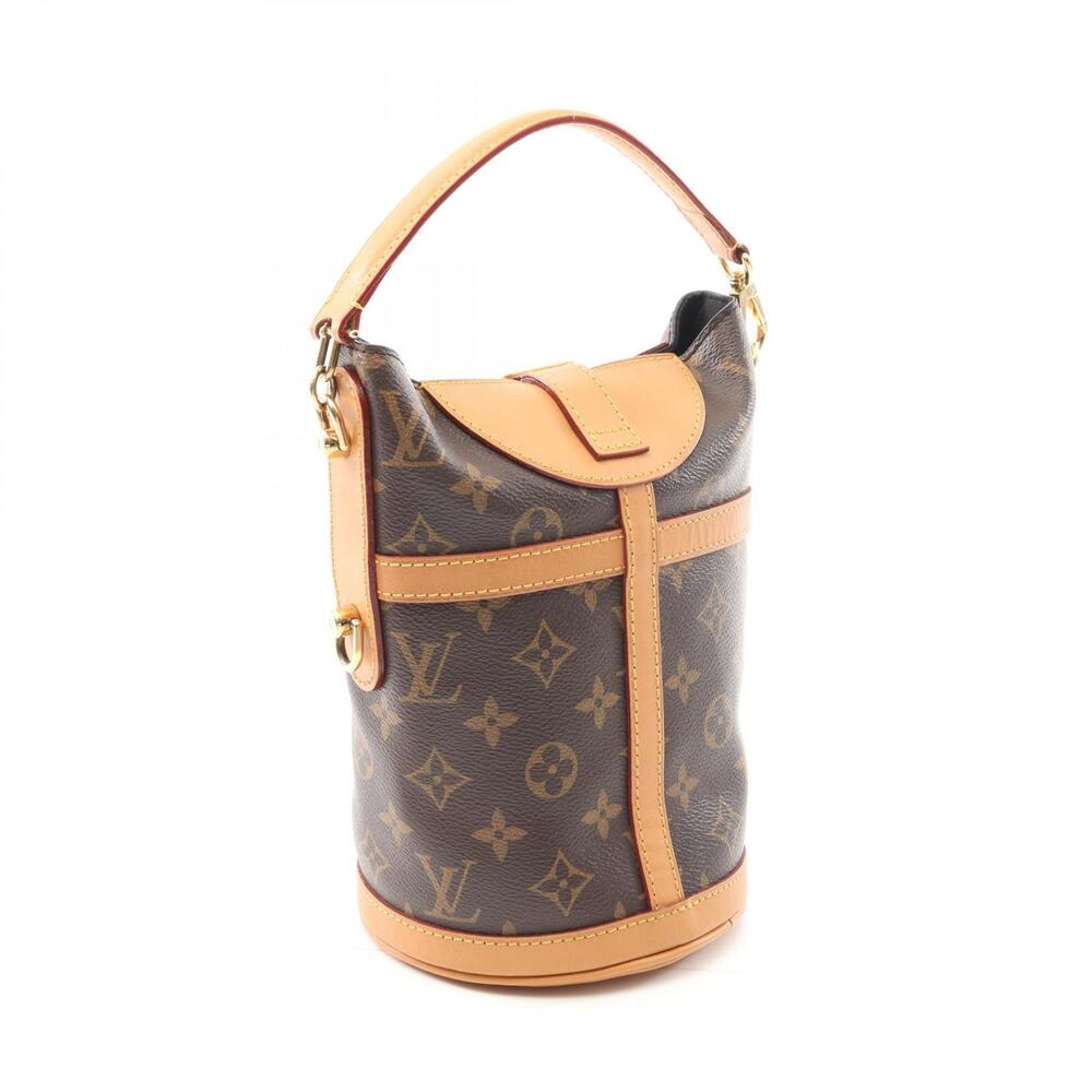 Louis Vuitton Bag Brown Monogram Leather Handbag Duffle Canvas - Picture 2 of 7